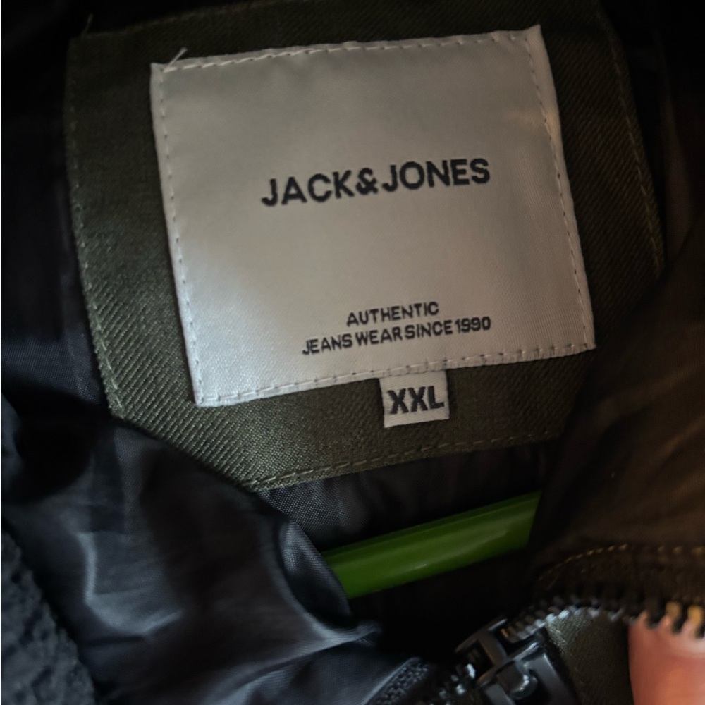 Jack & Jones Dark Green Puffer Jacket size XXL FITS XL - Picture 3 of 6